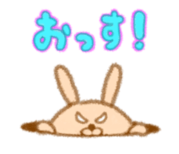 Rabbit of crayons sticker #8763309