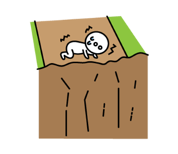 On the brink of a cliff!! sticker #8764619