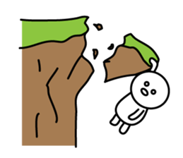 On the brink of a cliff!! sticker #8764628