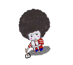 Daily life of Afuro sticker #8764678