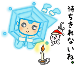 Blue snowy fairies sticker #8767459