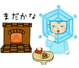 Blue snowy fairies sticker #8767460