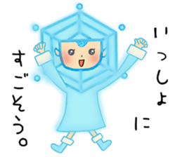 Blue snowy fairies sticker #8767463