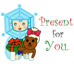 Blue snowy fairies sticker #8767466