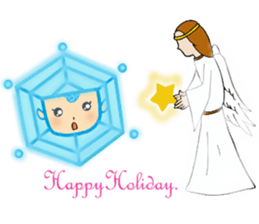 Blue snowy fairies sticker #8767469