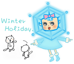 Blue snowy fairies sticker #8767472