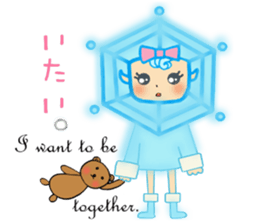 Blue snowy fairies sticker #8767473