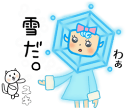 Blue snowy fairies sticker #8767475