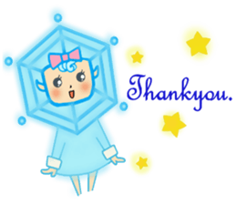 Blue snowy fairies sticker #8767476