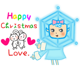 Blue snowy fairies sticker #8767477