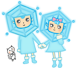 Blue snowy fairies sticker #8767482