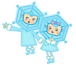 Blue snowy fairies sticker #8767483