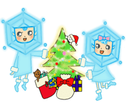 Blue snowy fairies sticker #8767484