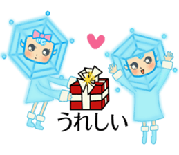 Blue snowy fairies sticker #8767491