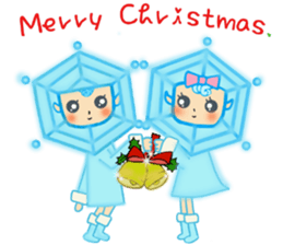 Blue snowy fairies sticker #8767494