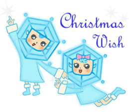 Blue snowy fairies sticker #8767495