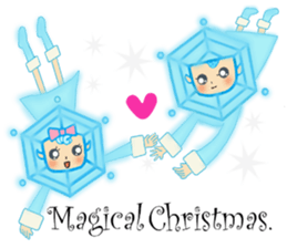 Blue snowy fairies sticker #8767496