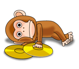 Cymbal monkey sticker #8769390