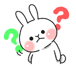 Expressionless and cute rabbit sticker #8770631