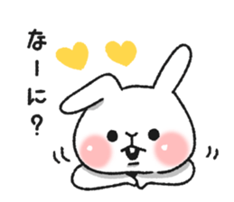 Expressionless and cute rabbit sticker #8770632