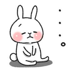 Expressionless and cute rabbit sticker #8770634