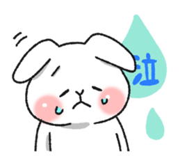 Expressionless and cute rabbit sticker #8770645