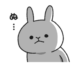Expressionless and cute rabbit sticker #8770646