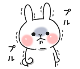 Expressionless and cute rabbit sticker #8770647
