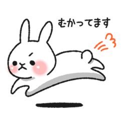 Expressionless and cute rabbit sticker #8770651