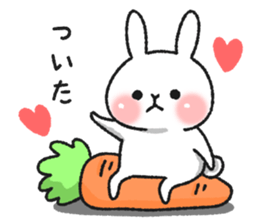 Expressionless and cute rabbit sticker #8770653