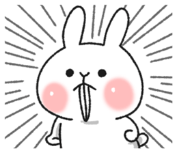 Expressionless and cute rabbit sticker #8770657