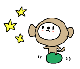 Simple big font winter monkey sticker #8771862