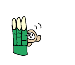 Simple big font winter monkey sticker #8771882