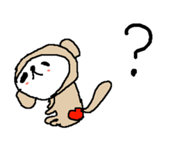 Simple big font winter monkey sticker #8771893