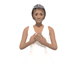 Wedding dress sticker #8774620