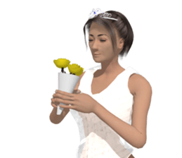 Wedding dress sticker #8774623