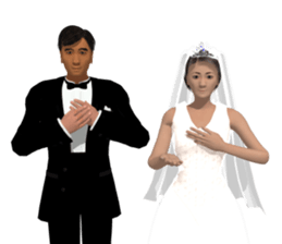 Wedding dress sticker #8774654