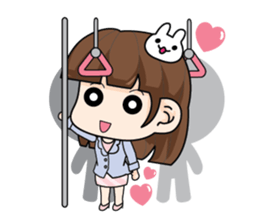 Office girl in love (EN) sticker #8775499