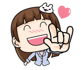 Office girl in love (EN) sticker #8775500