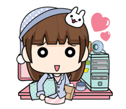 Office girl in love (EN) sticker #8775506