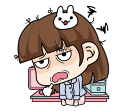 Office girl in love (EN) sticker #8775515