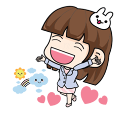 Office girl in love (EN) sticker #8775516