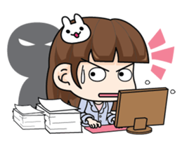 Office girl in love (EN) sticker #8775517