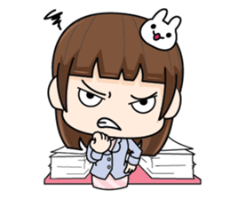 Office girl in love (EN) sticker #8775520