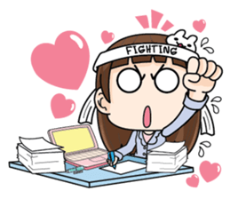 Office girl in love (EN) sticker #8775523