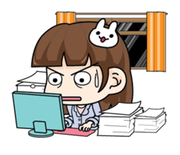 Office girl in love (EN) sticker #8775525