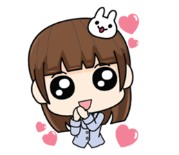 Office girl in love (EN) sticker #8775527