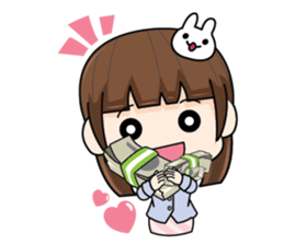 Office girl in love (EN) sticker #8775528