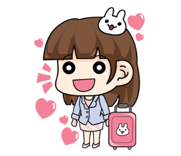 Office girl in love (EN) sticker #8775532