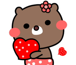 I love Orange bear sticker #8775978